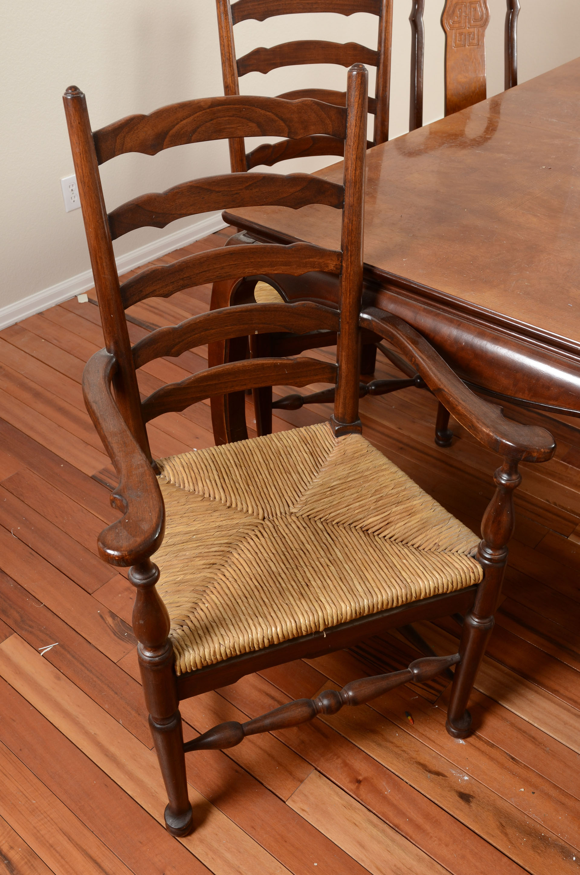 Asian Inspired Dining Room Table with Chairs | EBTH