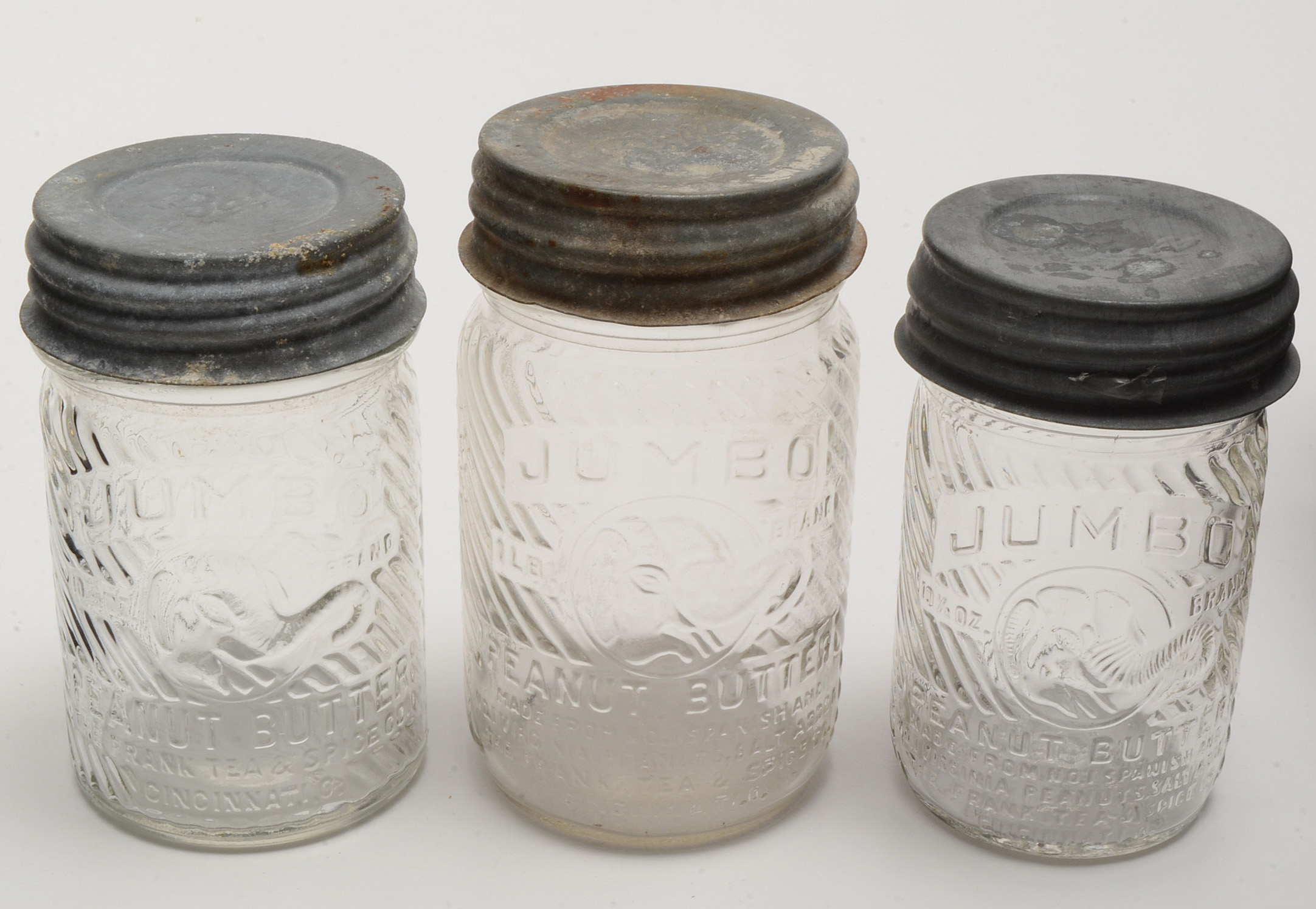 Six Vintage Jumbo Peanut Butter Jars EBTH