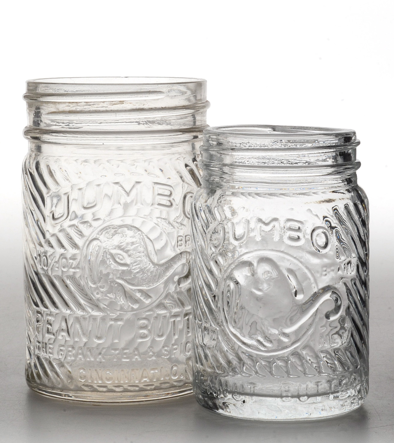 Six Vintage Jumbo Peanut Butter Jars EBTH