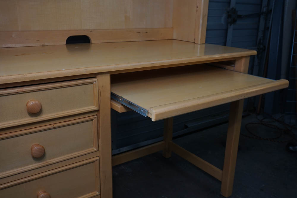 Contemporary Desk and Hutch With Chair by Havertys EBTH