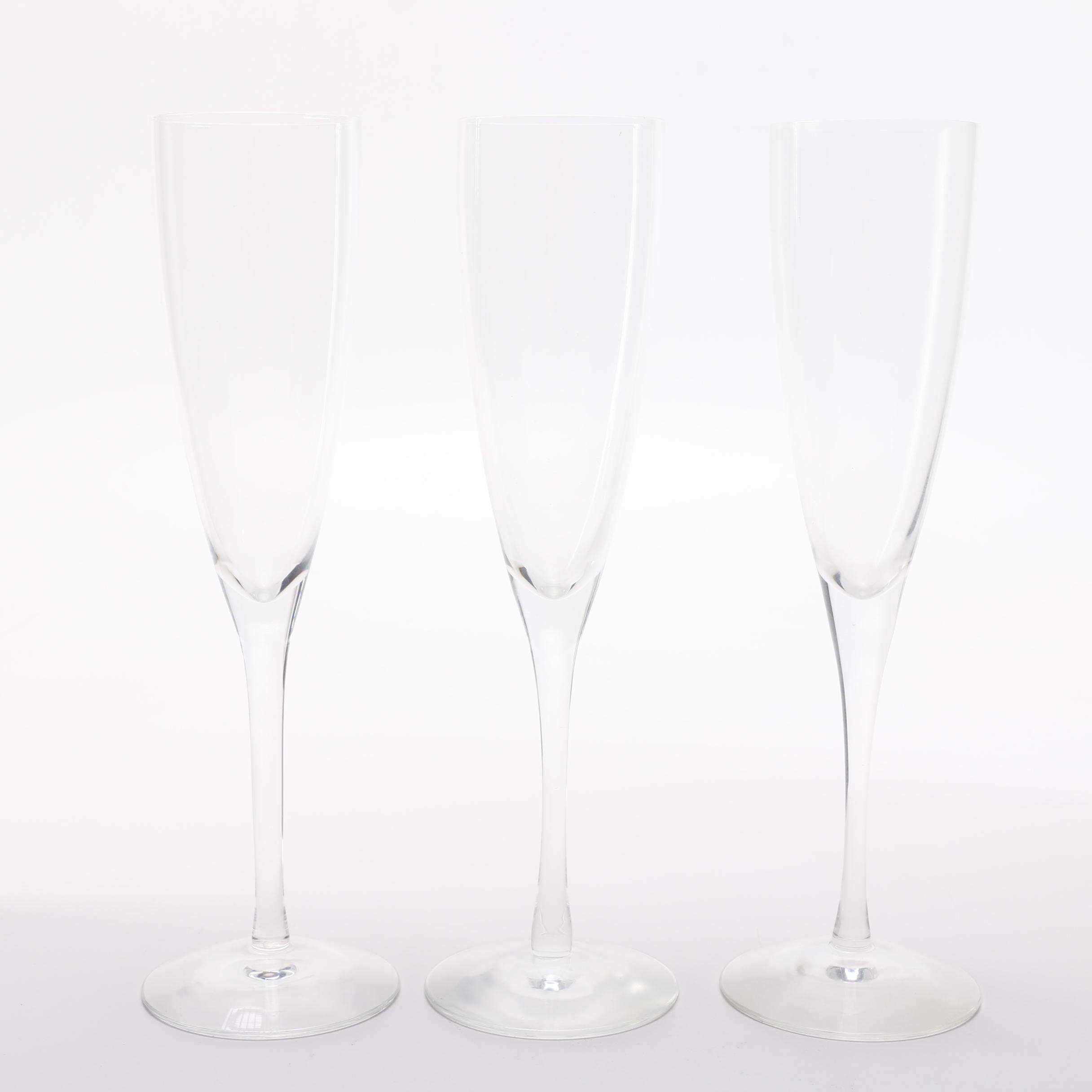 Tiffany & Co Crystal Champagne Flutes EBTH