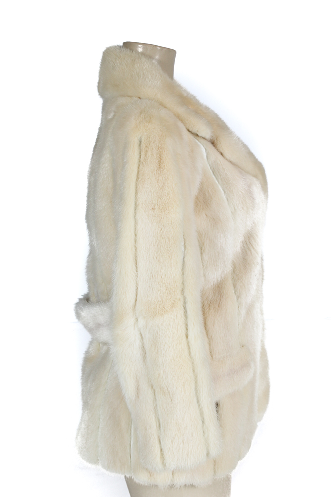 vintage white mink fur coat