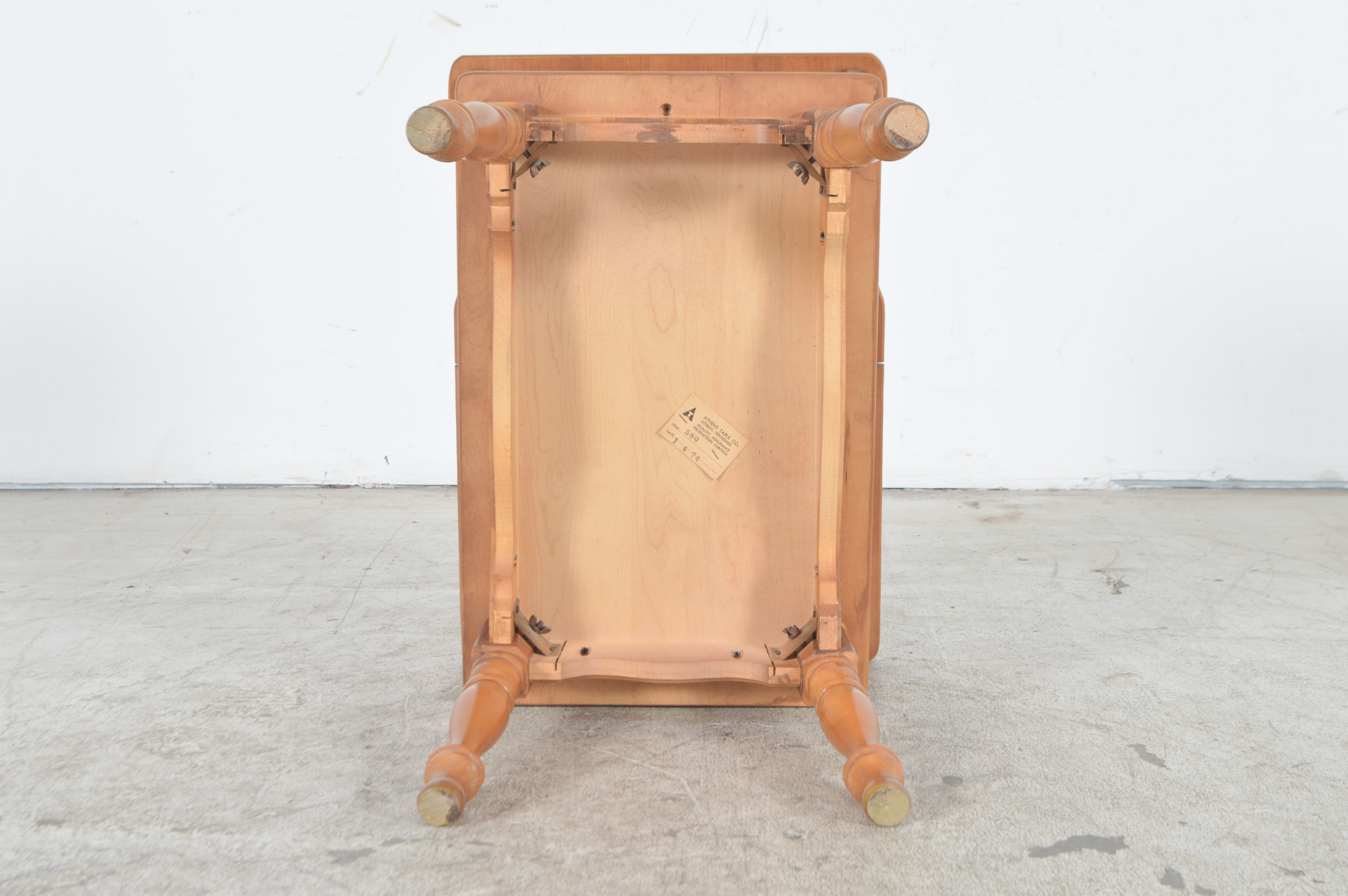 Athens Table Co. Maple Dough Box End Table EBTH