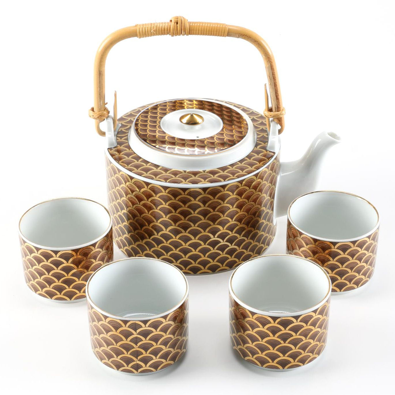 Japanese Porcelain Teapot and Cup Set EBTH