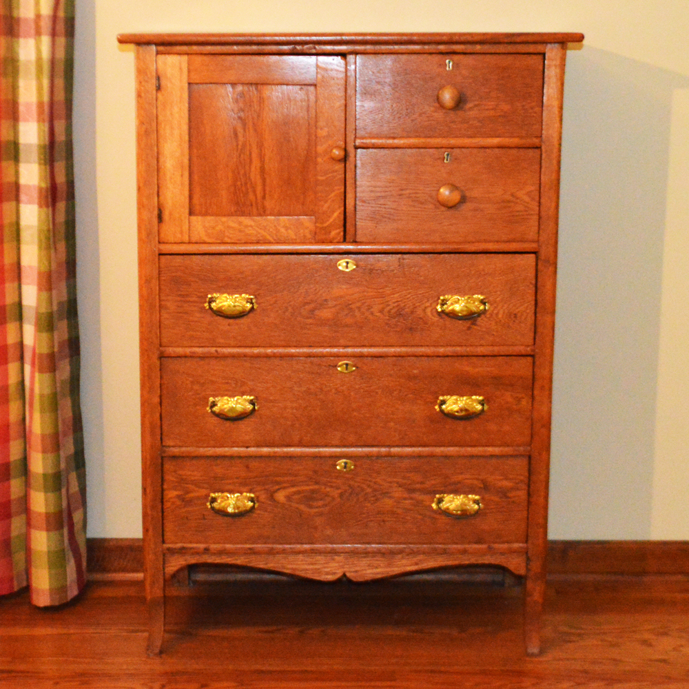 Antique Oak Chifferobe EBTH