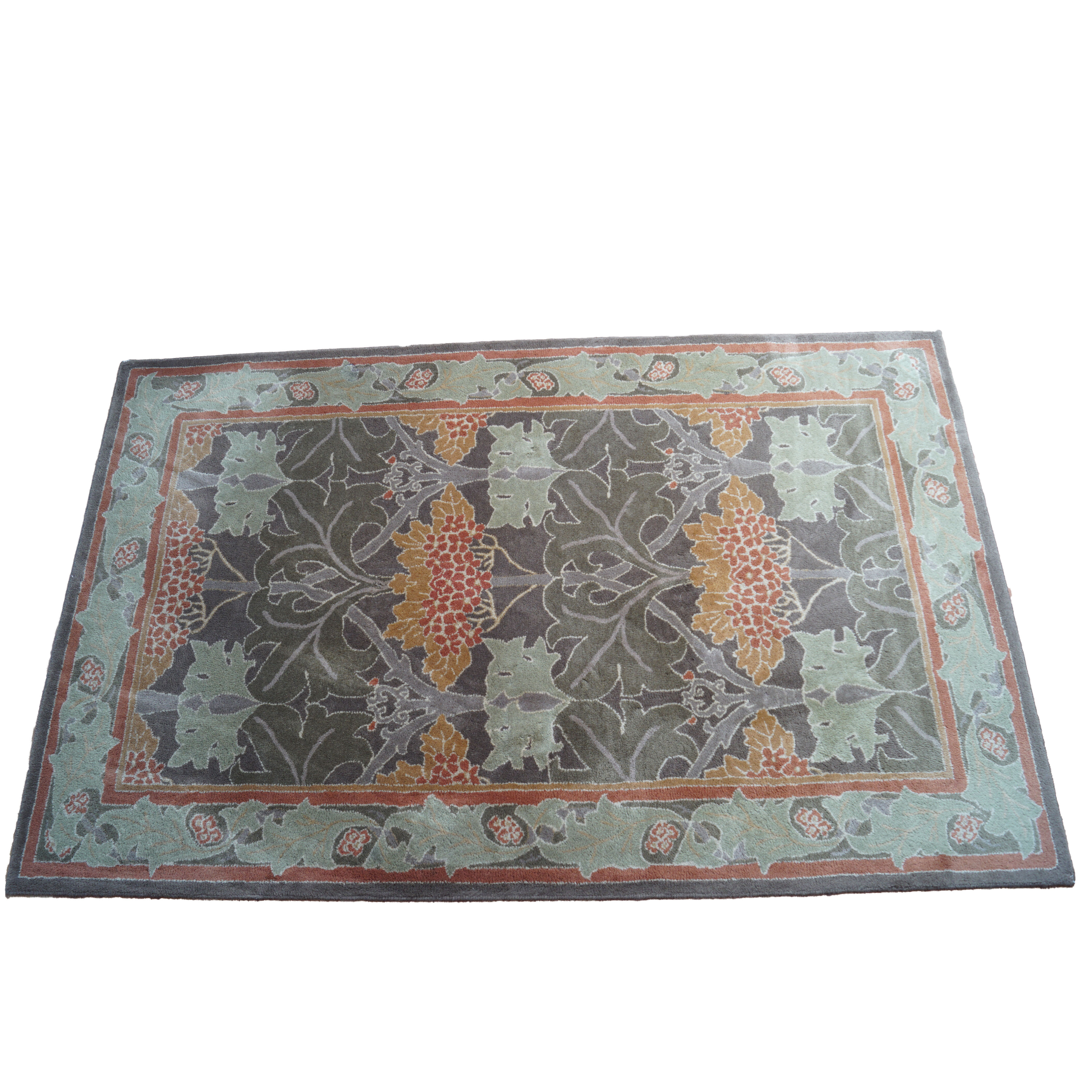 Art NouveauStyle Wool Area Rug EBTH