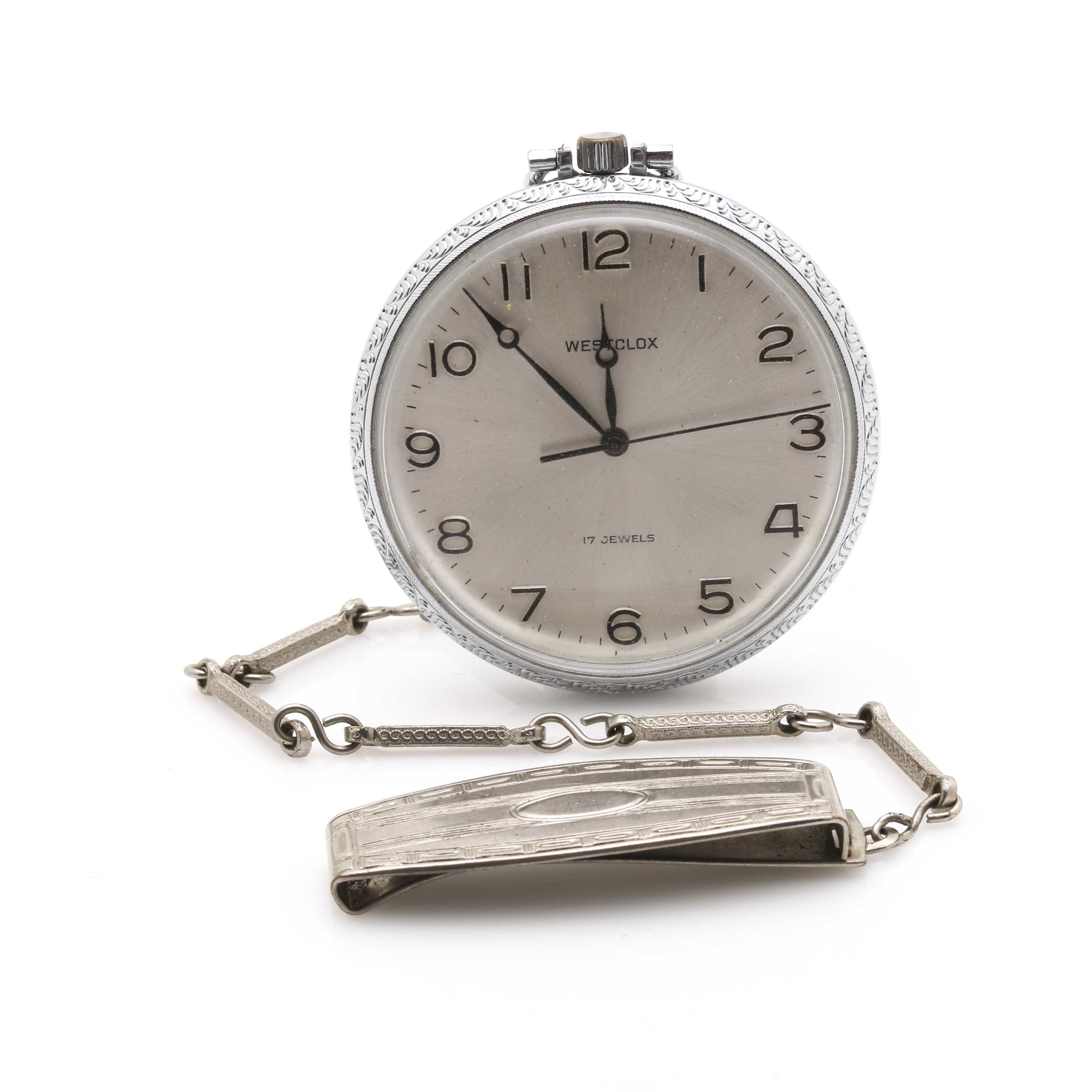 Two Westclox Pocket Watches With Floral and Deer Hunting Motifs EBTH