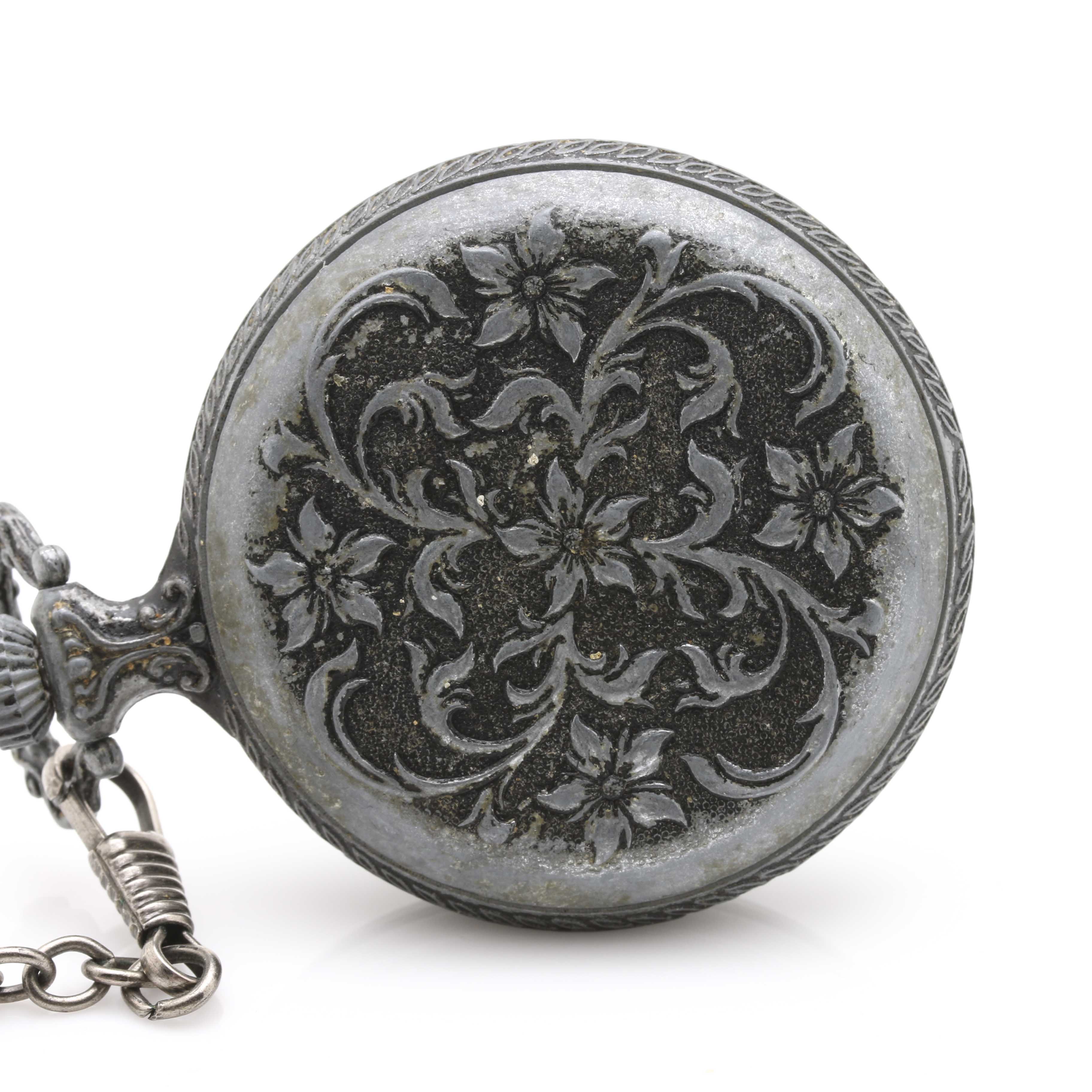 Two Westclox Pocket Watches With Floral and Deer Hunting Motifs EBTH