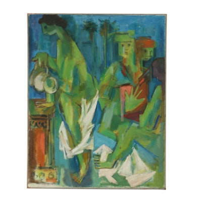Original Abstract Expressionist Figurative Oil on Canvas Original Abstract Expressionist Figurative Oil on Canvas