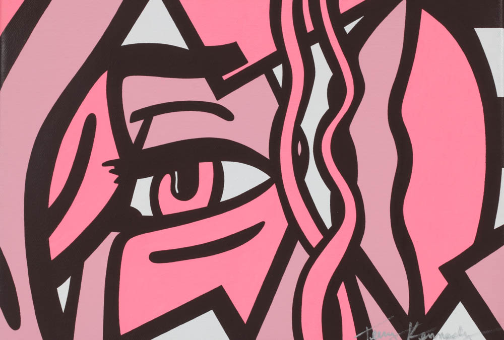 Terry Kennedy Original Pop Art Acrylic on Canvas &ldquo;The Secret (Bubblegum