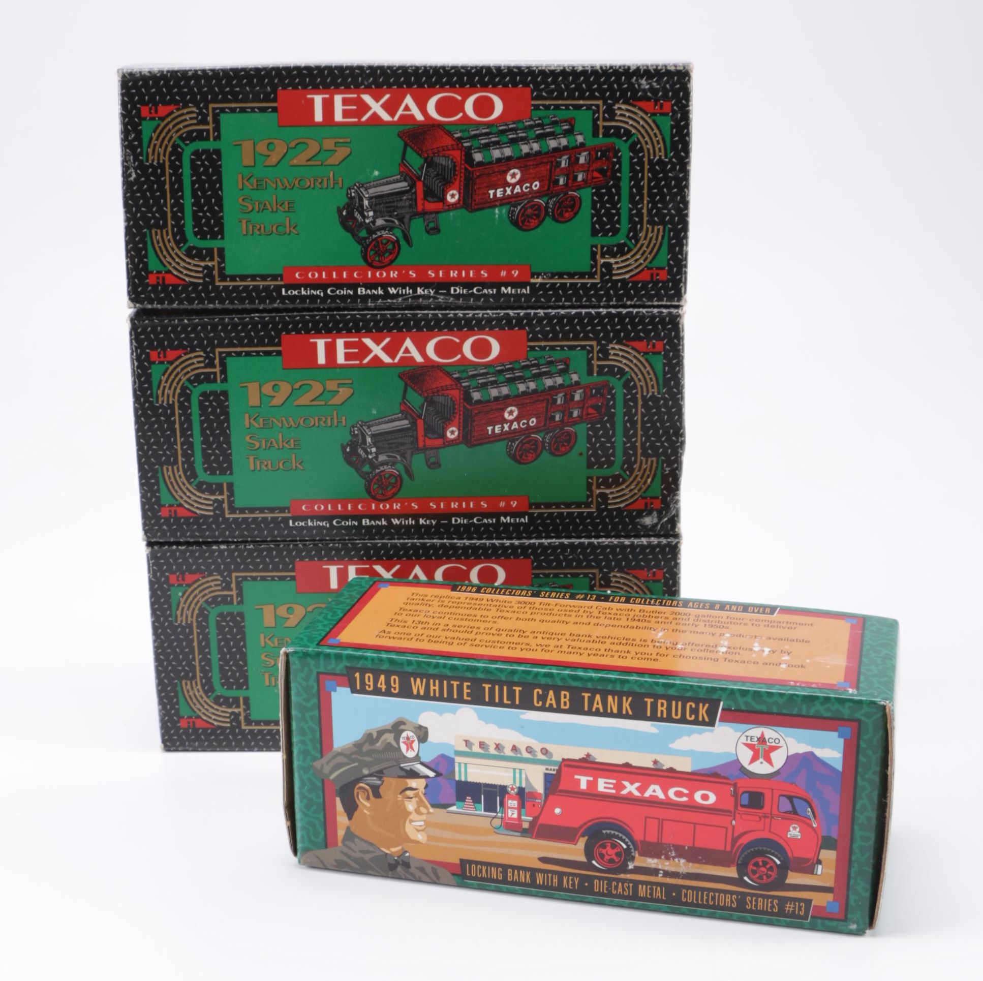 texaco die cast metal banks