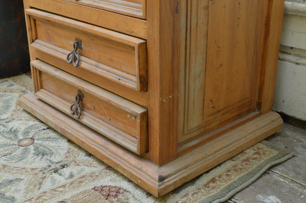 Rustic Mexican Pine Side Table EBTH