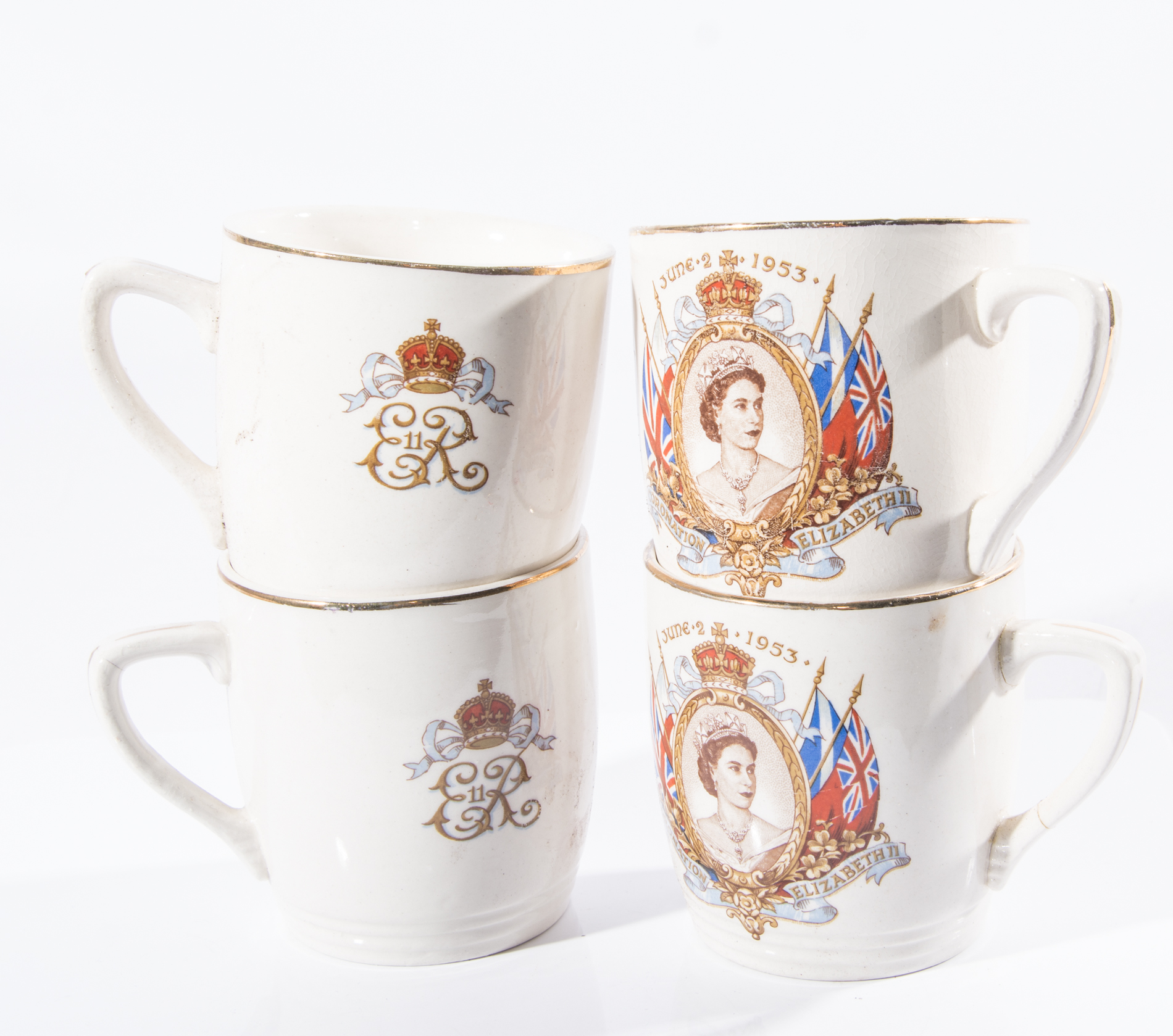 James Kent Ltd. Queen Elizabeth II Coronation Cup and Saucer Sets EBTH