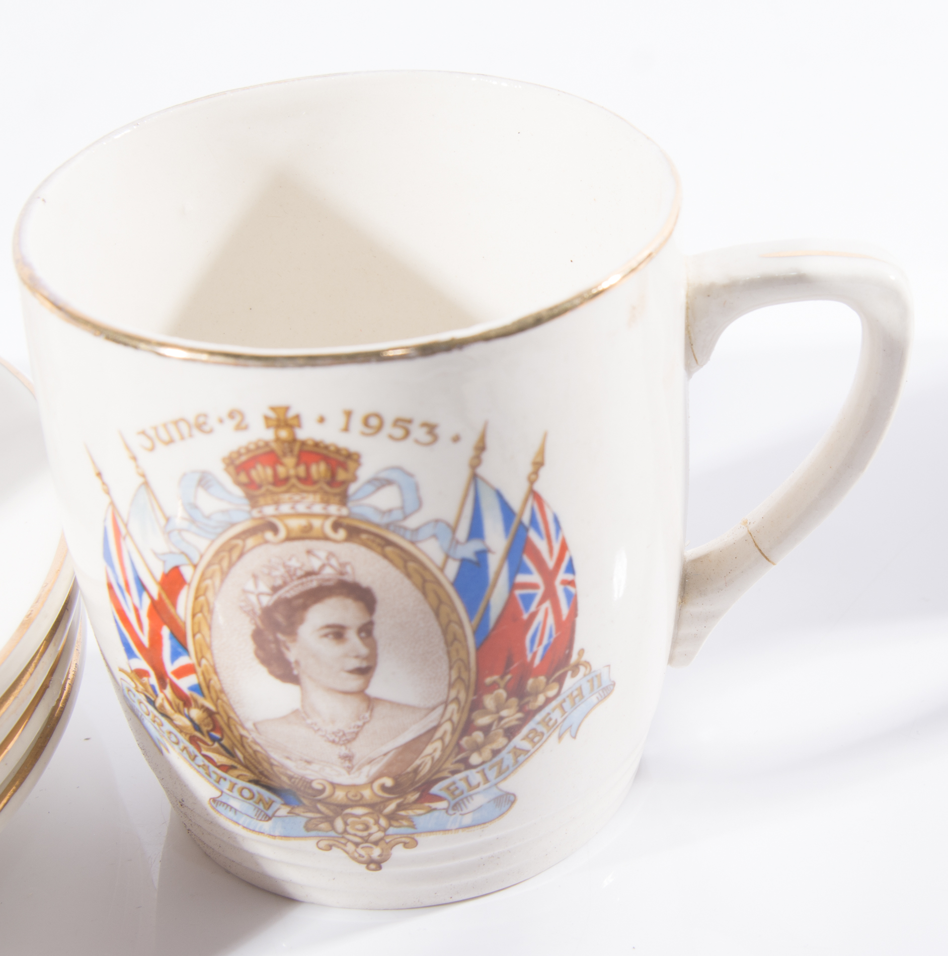 James Kent Ltd. Queen Elizabeth II Coronation Cup and Saucer Sets EBTH