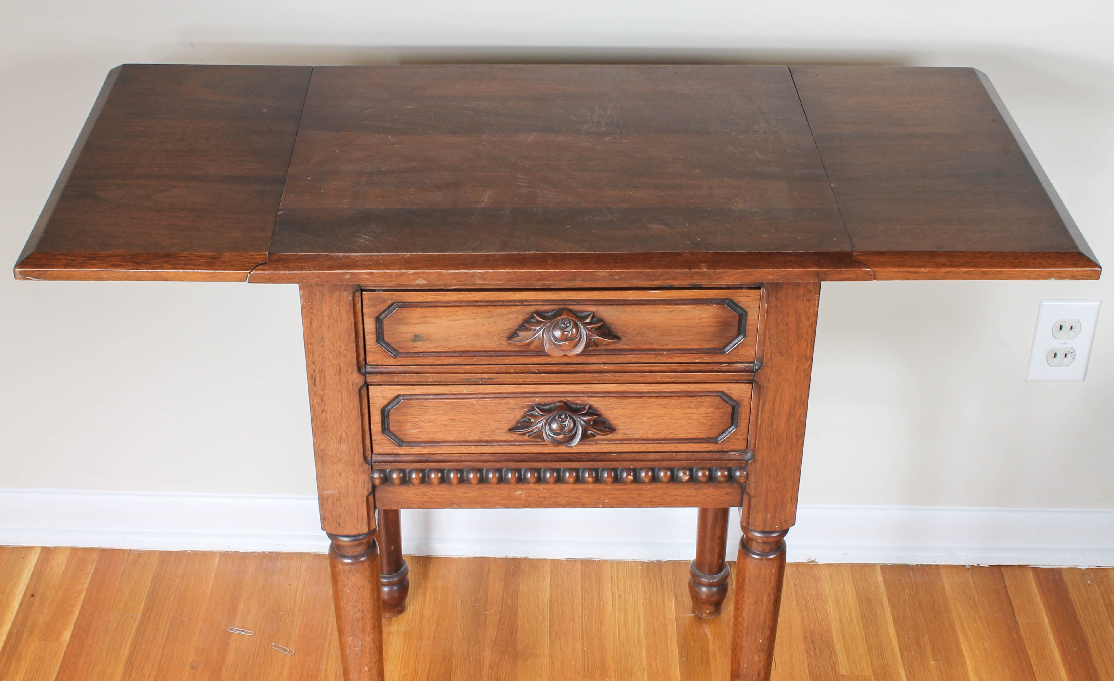 Black Walnut DropLeaf End Table EBTH