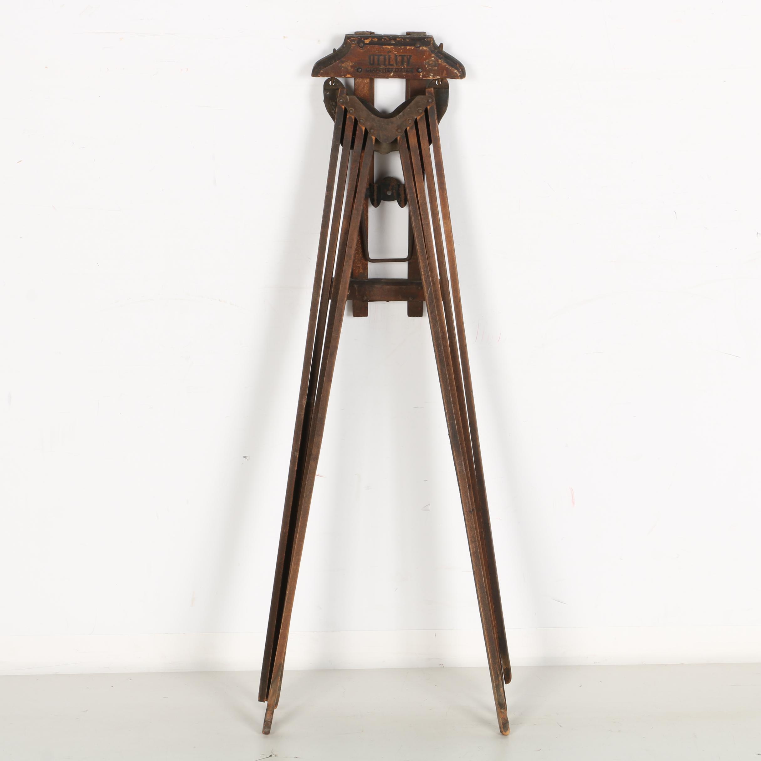 Antique Utility Clothes Drying Rack Ebth
