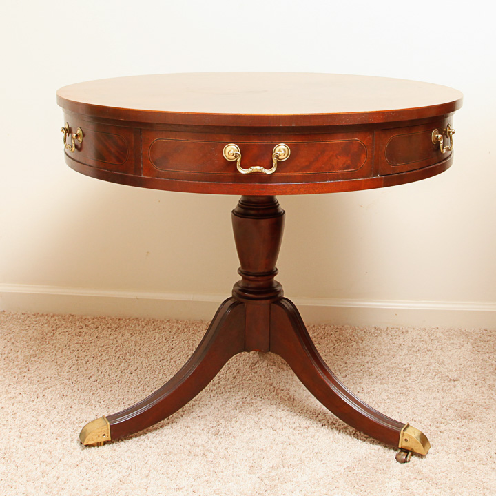 Mahogany Drum Table from Baker Furniture EBTH