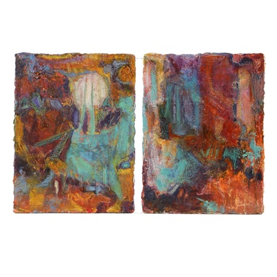 Denyse Wilhelm Mixed Media on Canvas Diptych