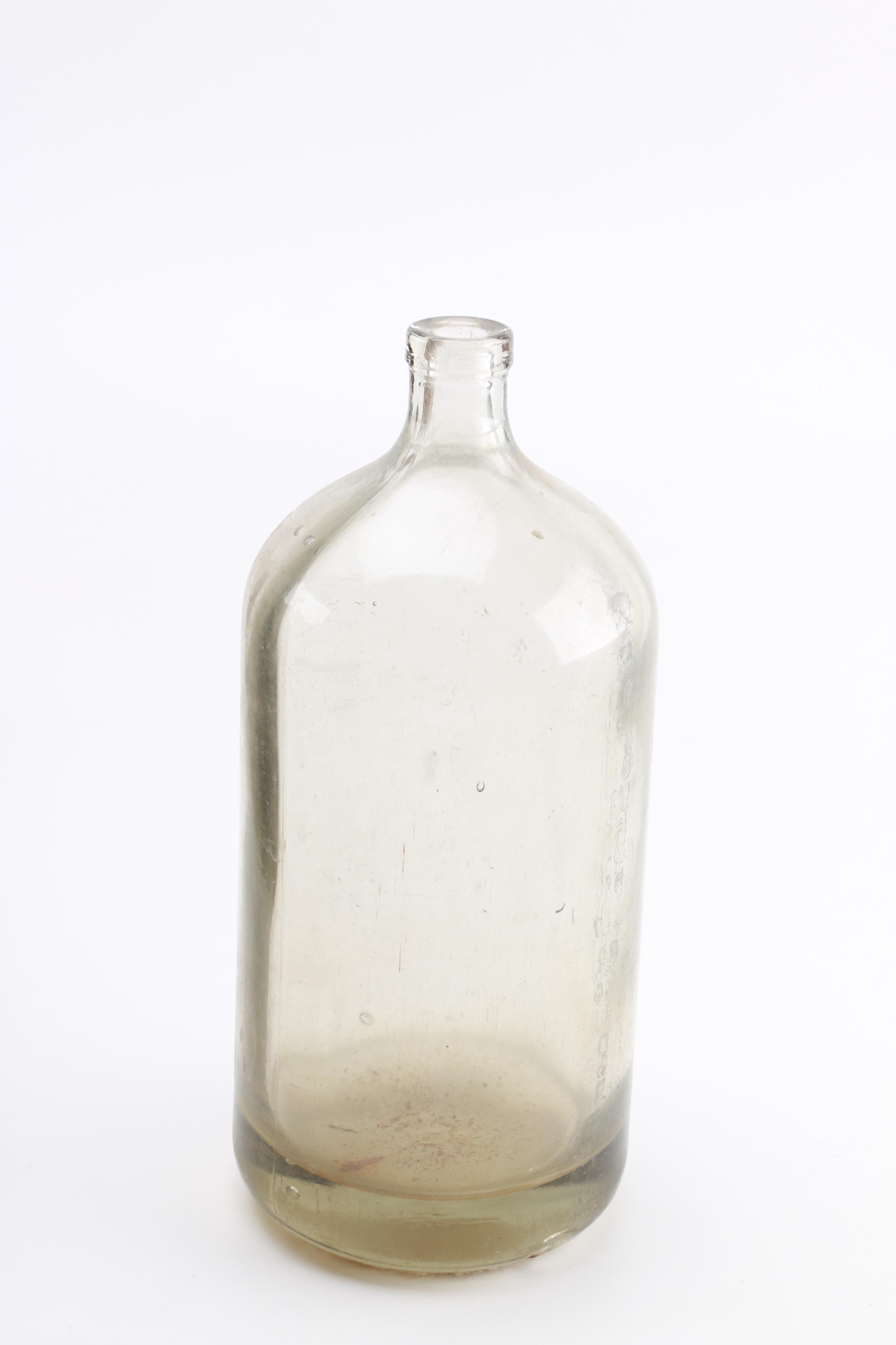 Vintage Glass Seltzer Bottles in Wooden Crate EBTH