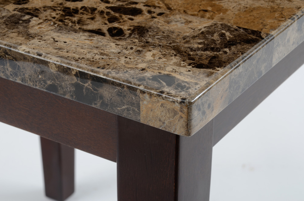 Faux Marble Laminated End Table EBTH