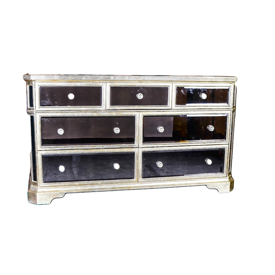 Hollywood Regency Style Mirrored Dresser Ebth
