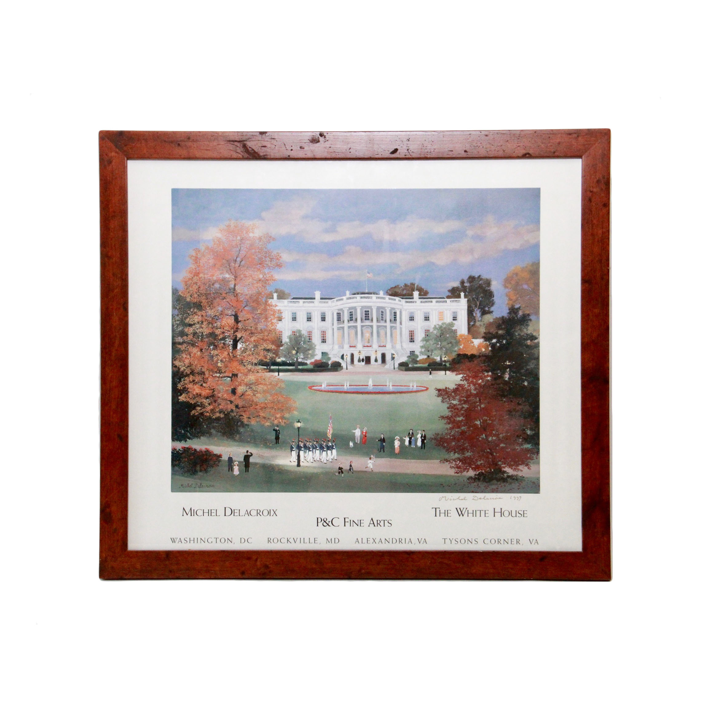 Michel Delacroix Offset Lithograph "The White House" EBTH