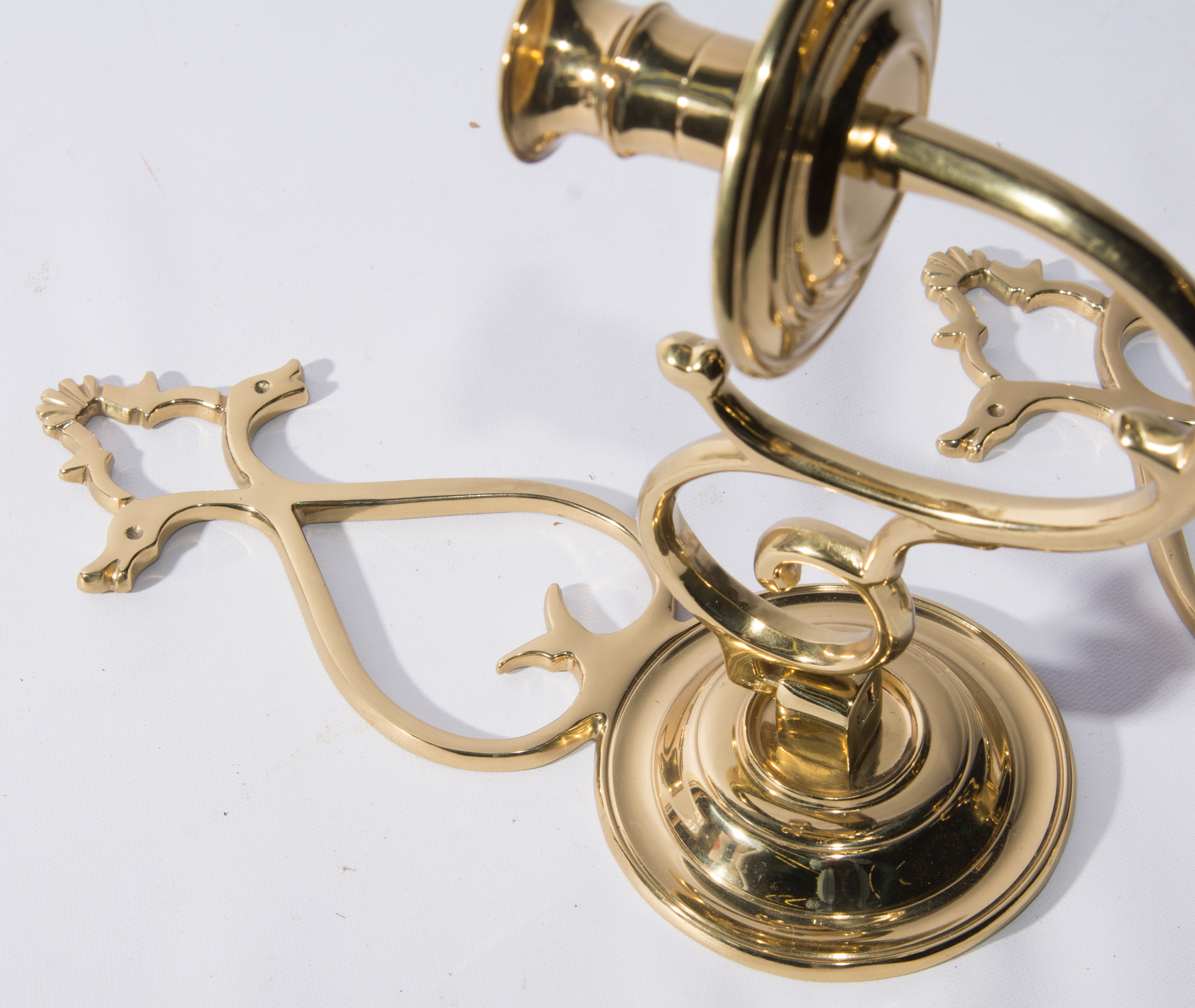 Colonial Williamsburg Brass Candle Sconces EBTH