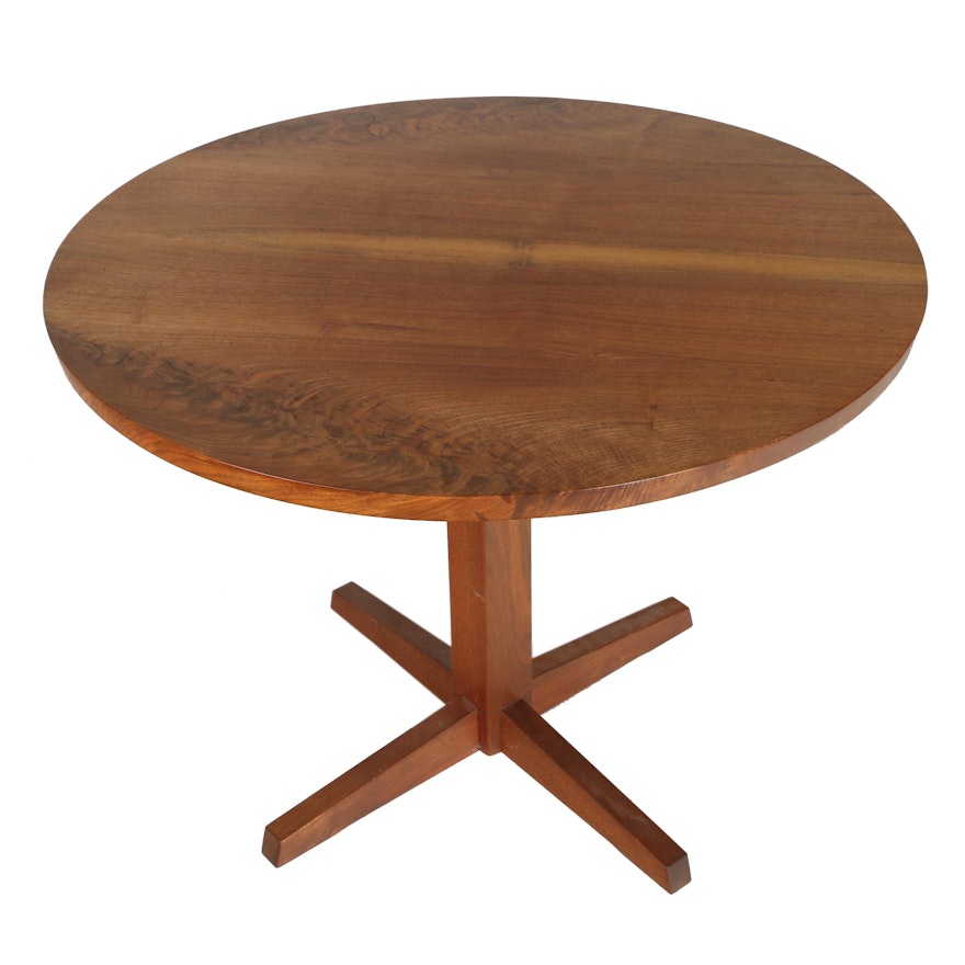 Vintage George Nakashima Round Pedestal Table With Provenance