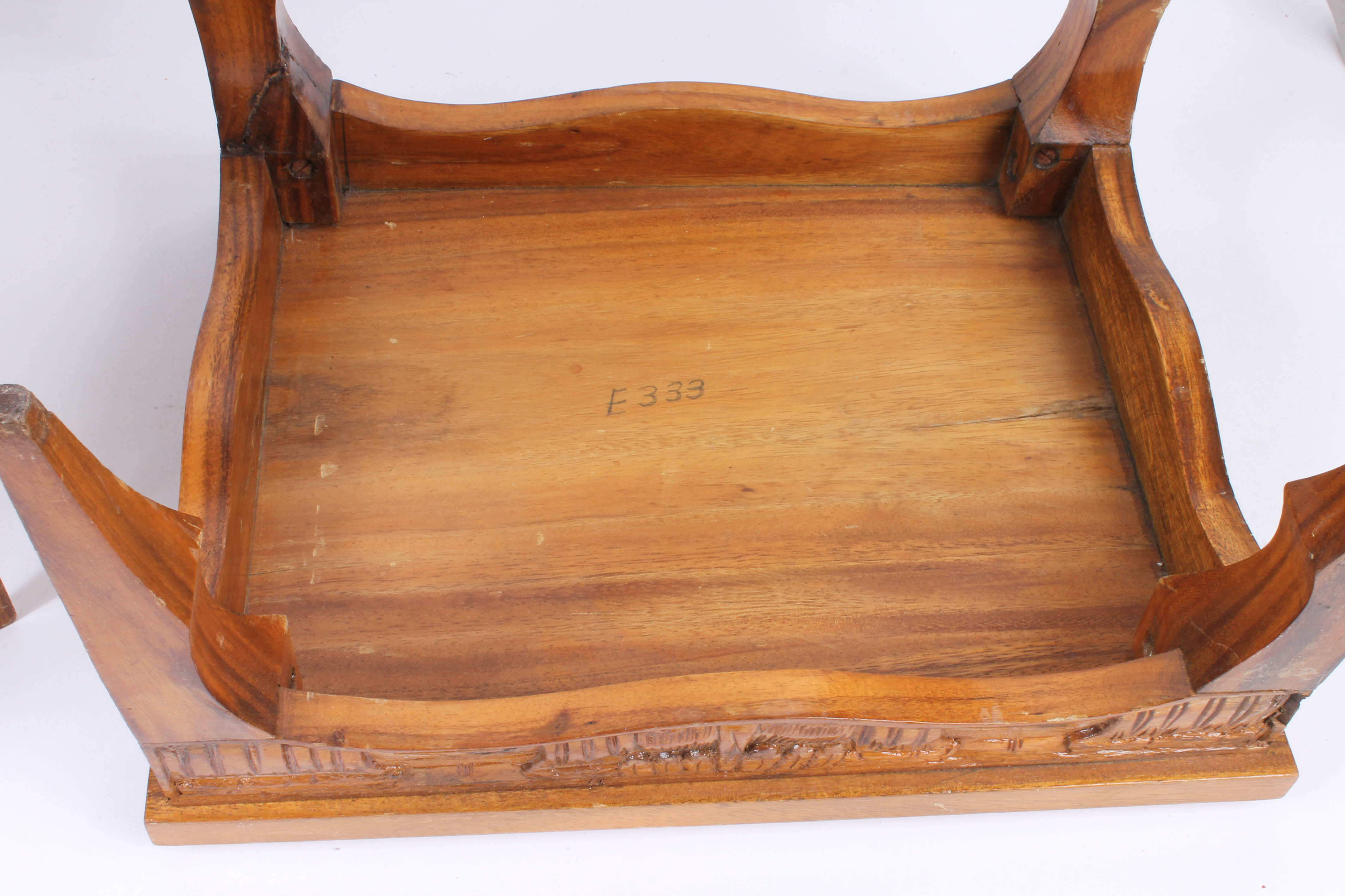 Filipino Style Carved Wooden Side Tables EBTH