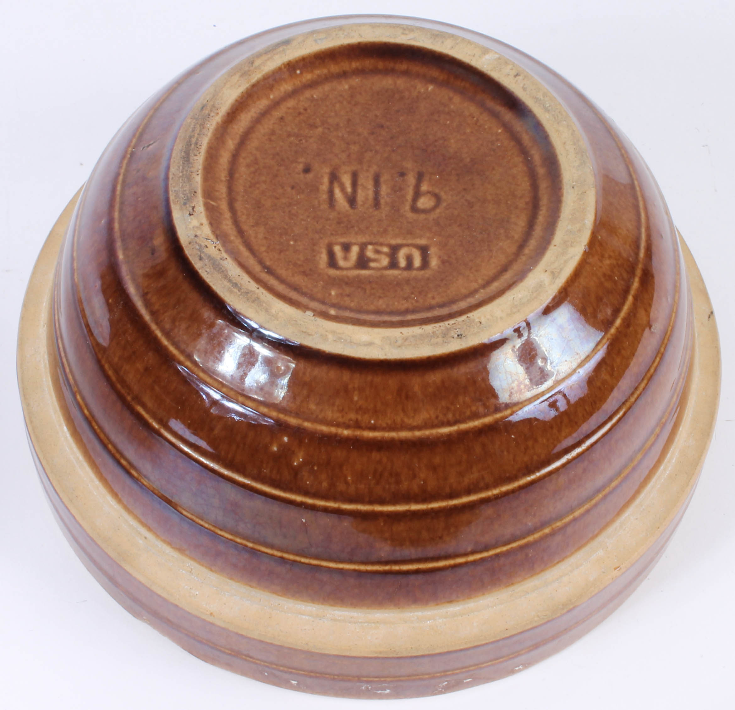 Mottled Brown Glazed Ceramic Mixing Bowls EBTH