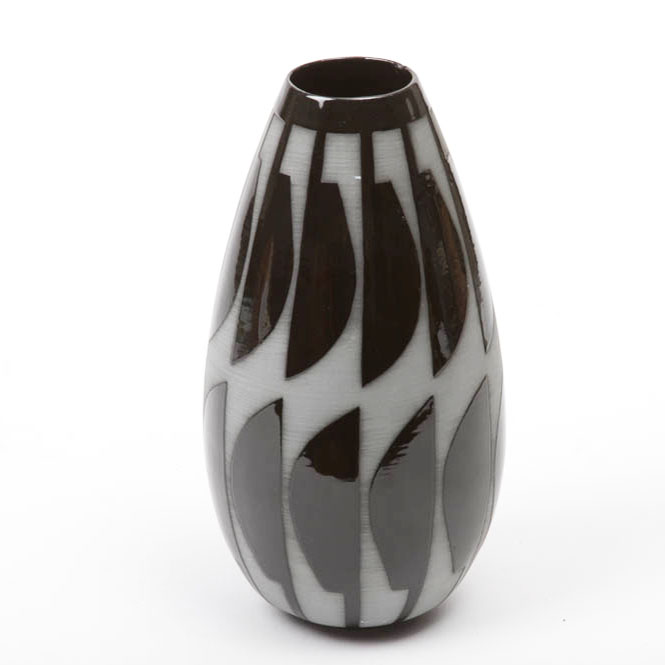 Black and Gray Modernist Vase | EBTH