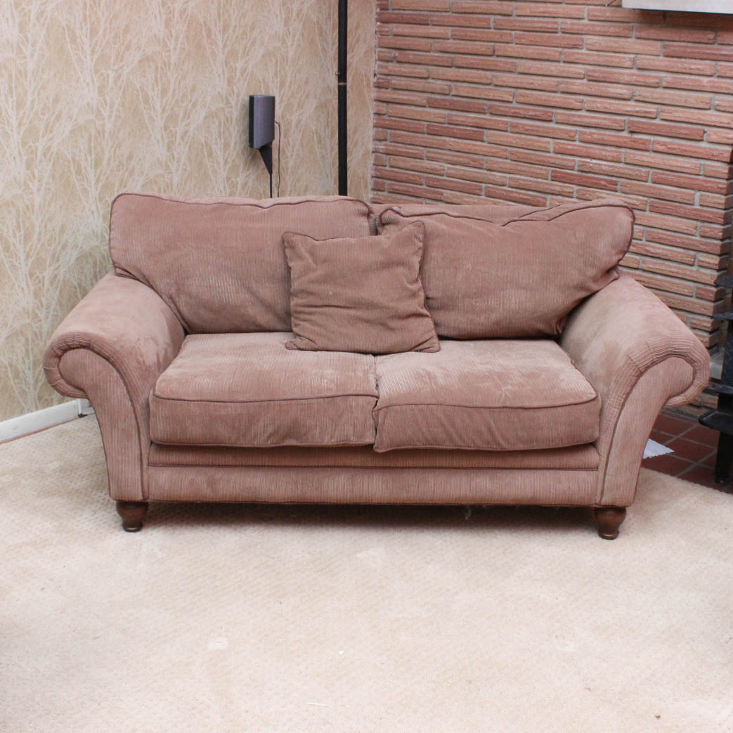 Alan White Corduroy Upholstered Sofa Ebth