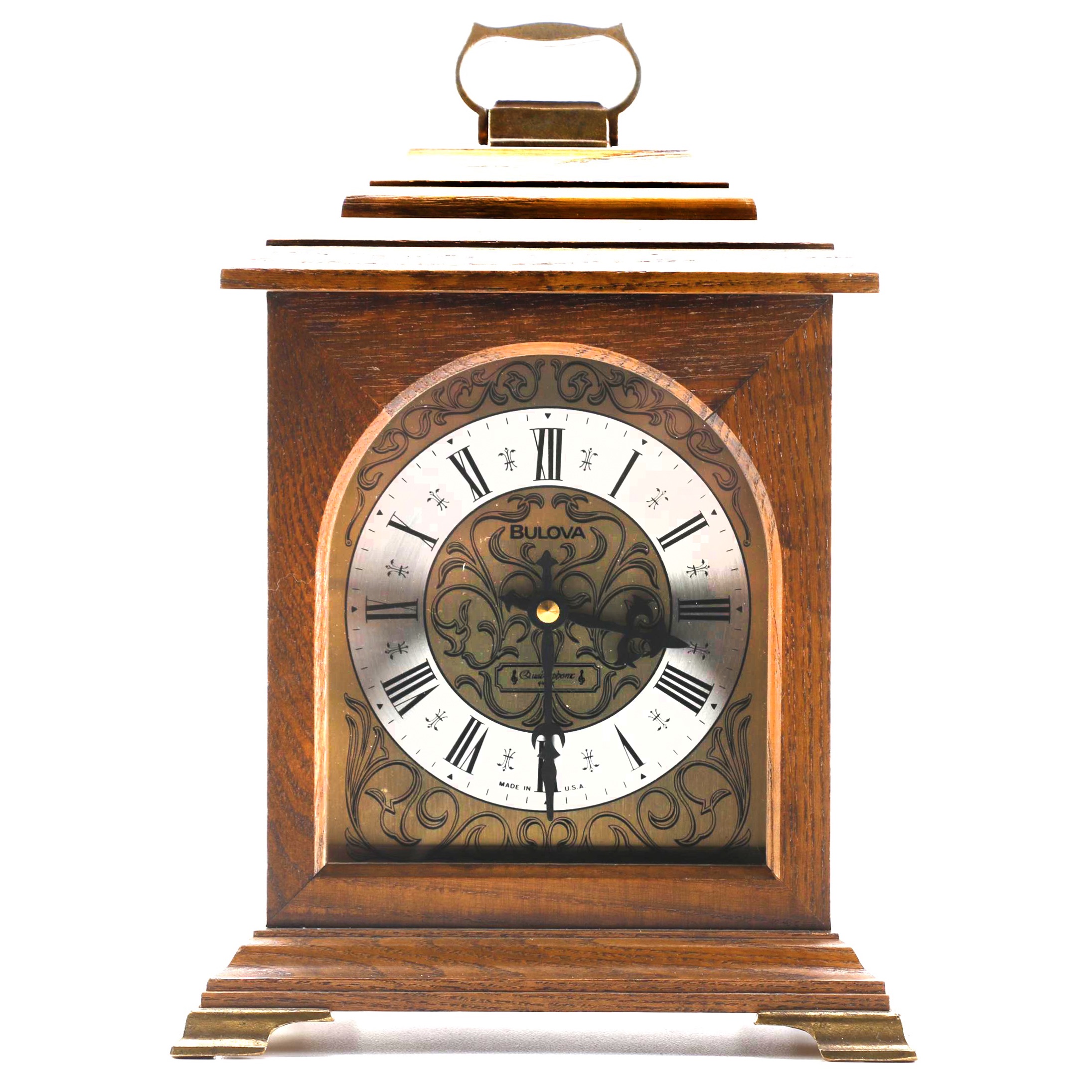 Bulova Oak Cased Mantel Clock EBTH