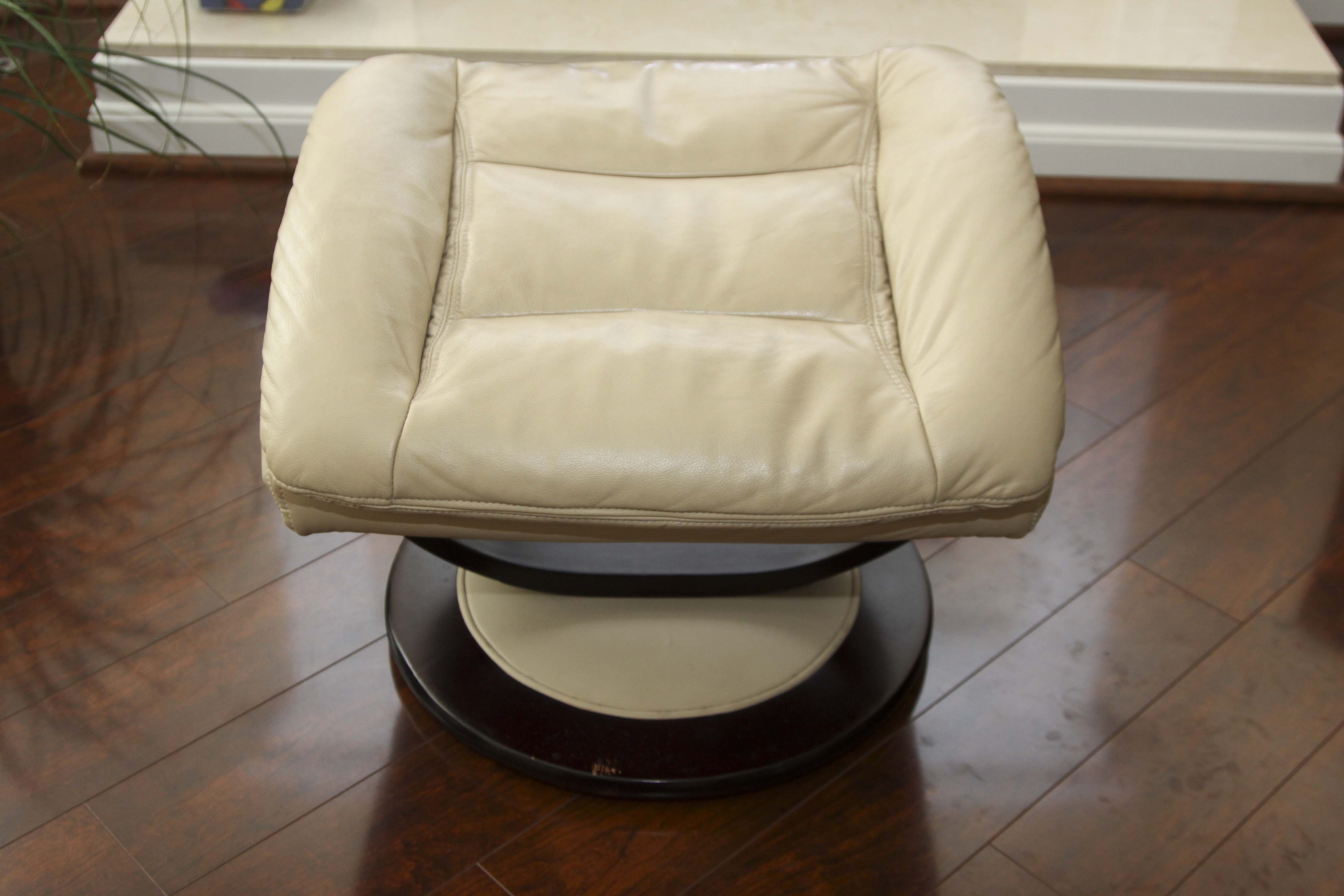 Contemporary Leather Recliner and Ottoman by Lane EBTH
