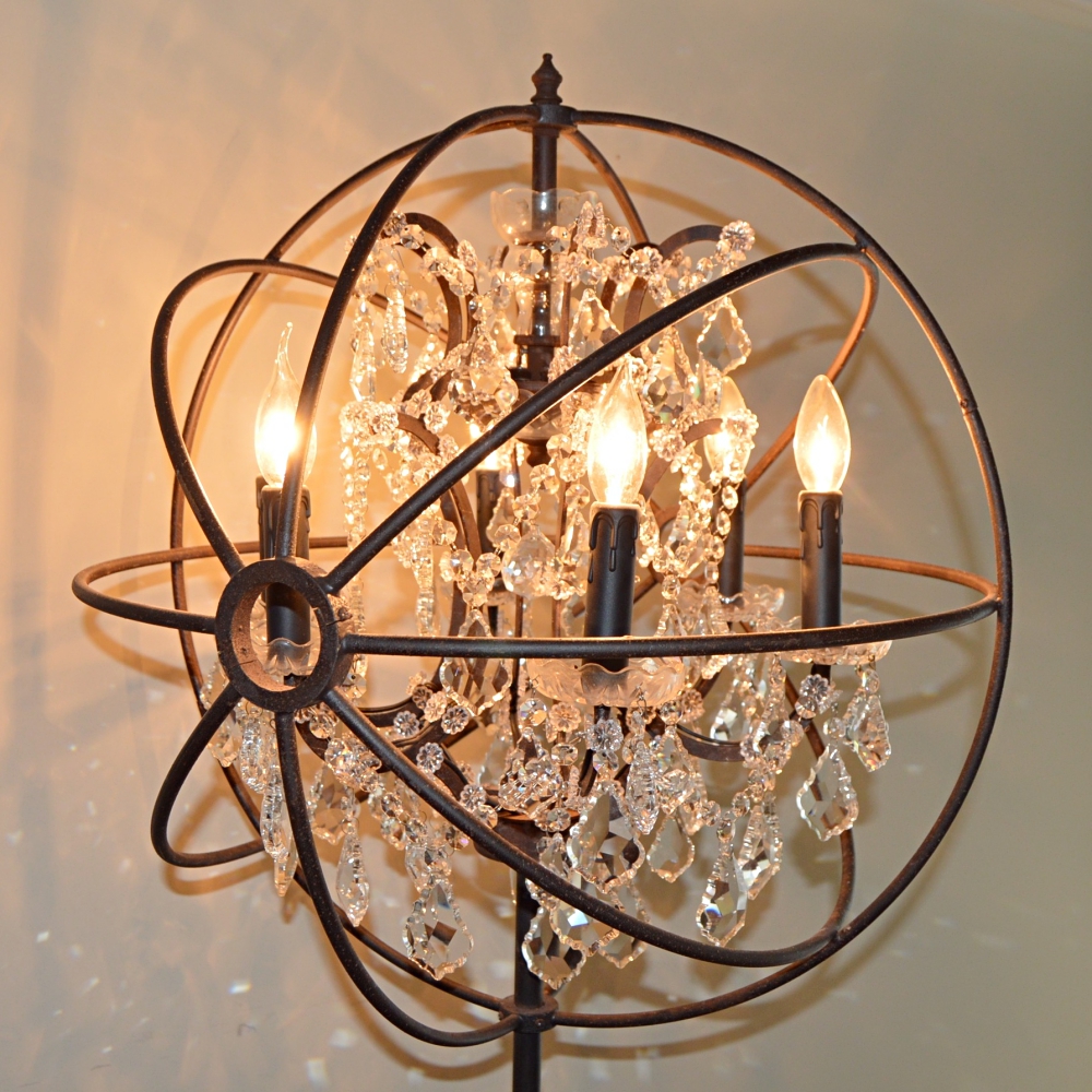 Restoration Hardware Crystal Orb Floor Lamp EBTH