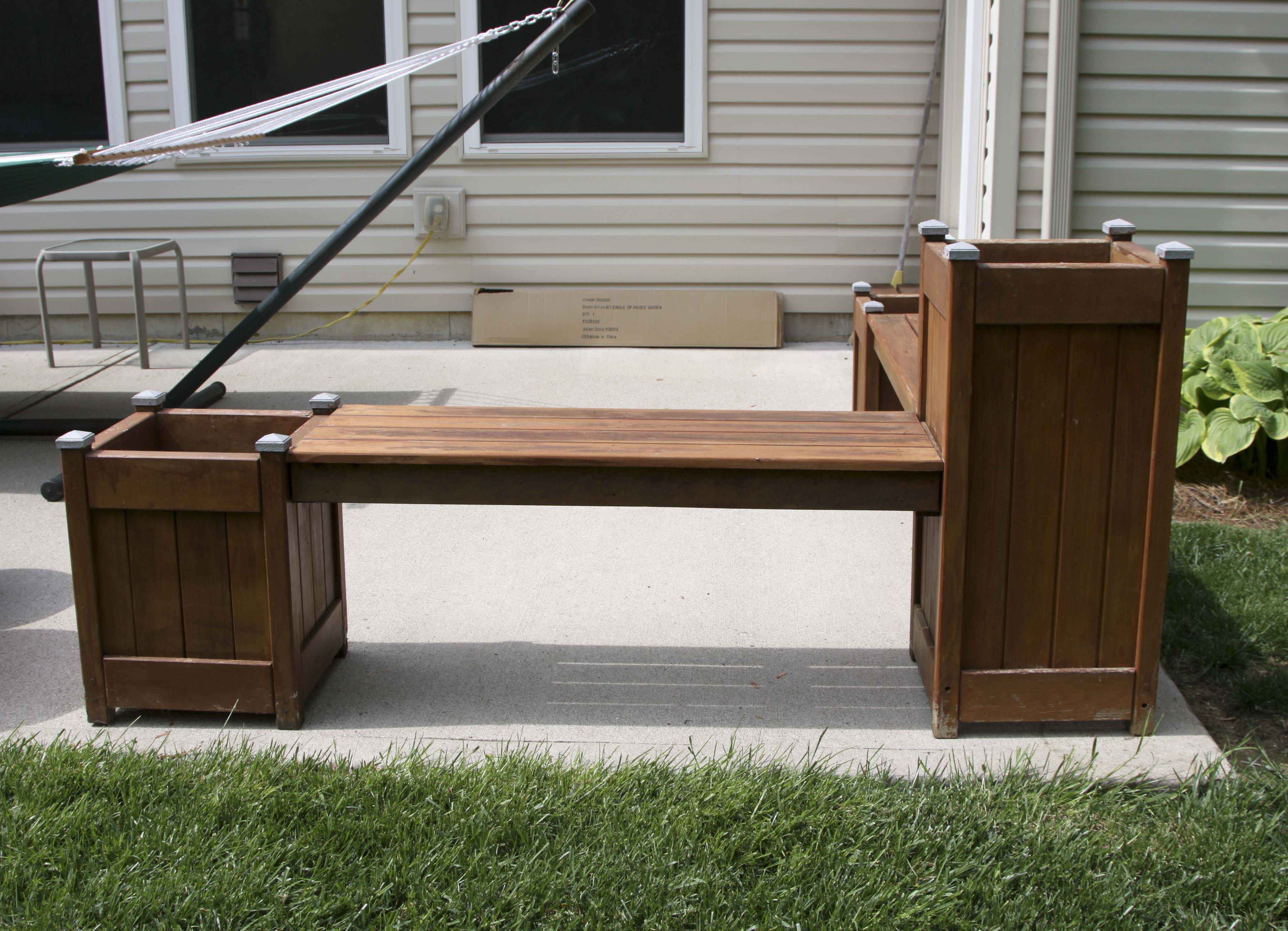Wooden Planter Bench EBTH