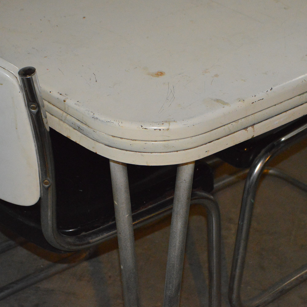 Vintage Enamel Kitchen Table and Chairs EBTH