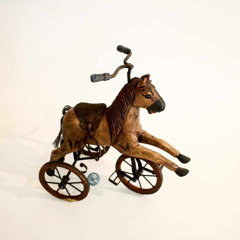 antique reproduction horse tricycle