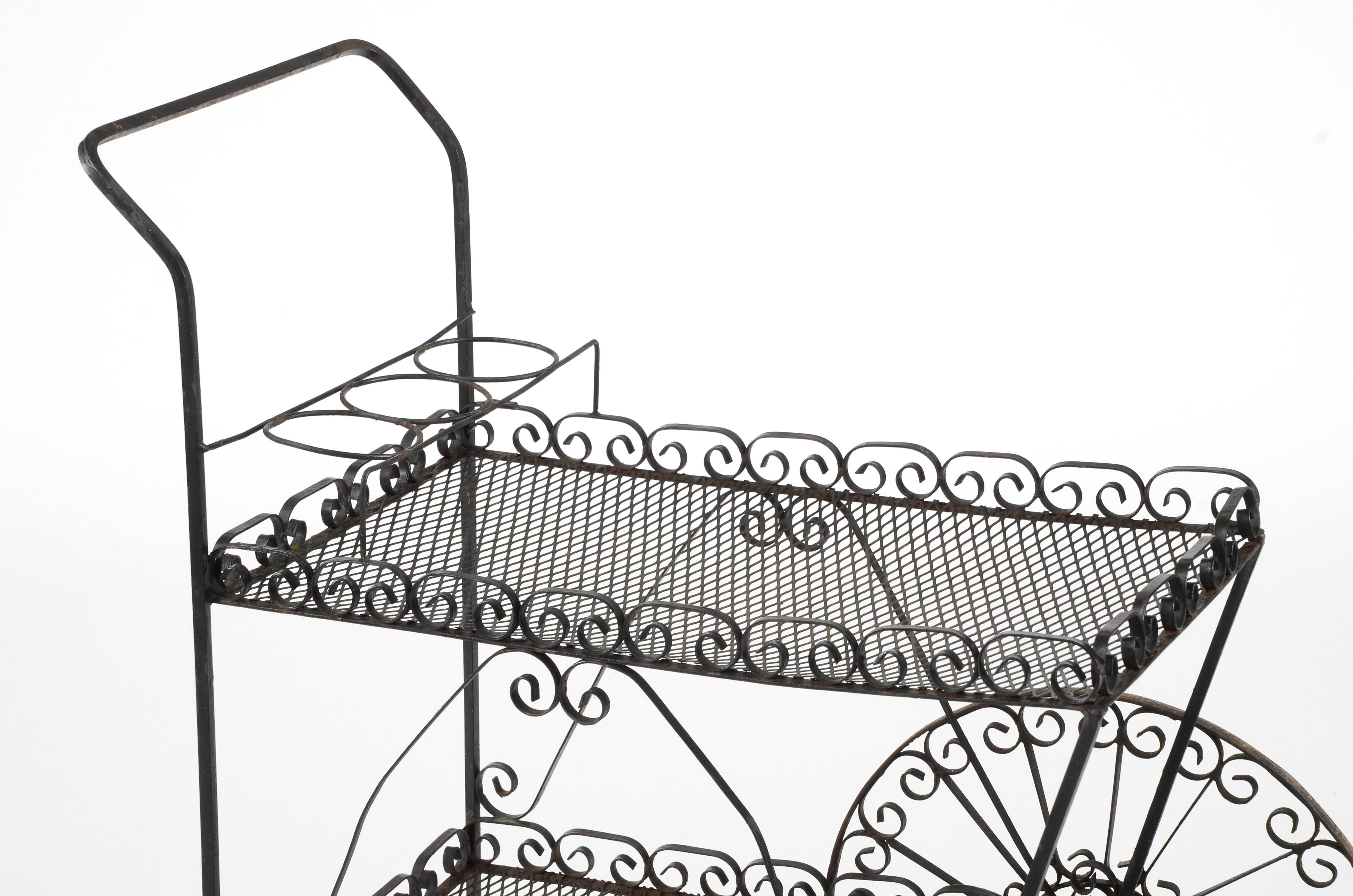 Wrought Iron Serving Cart EBTH