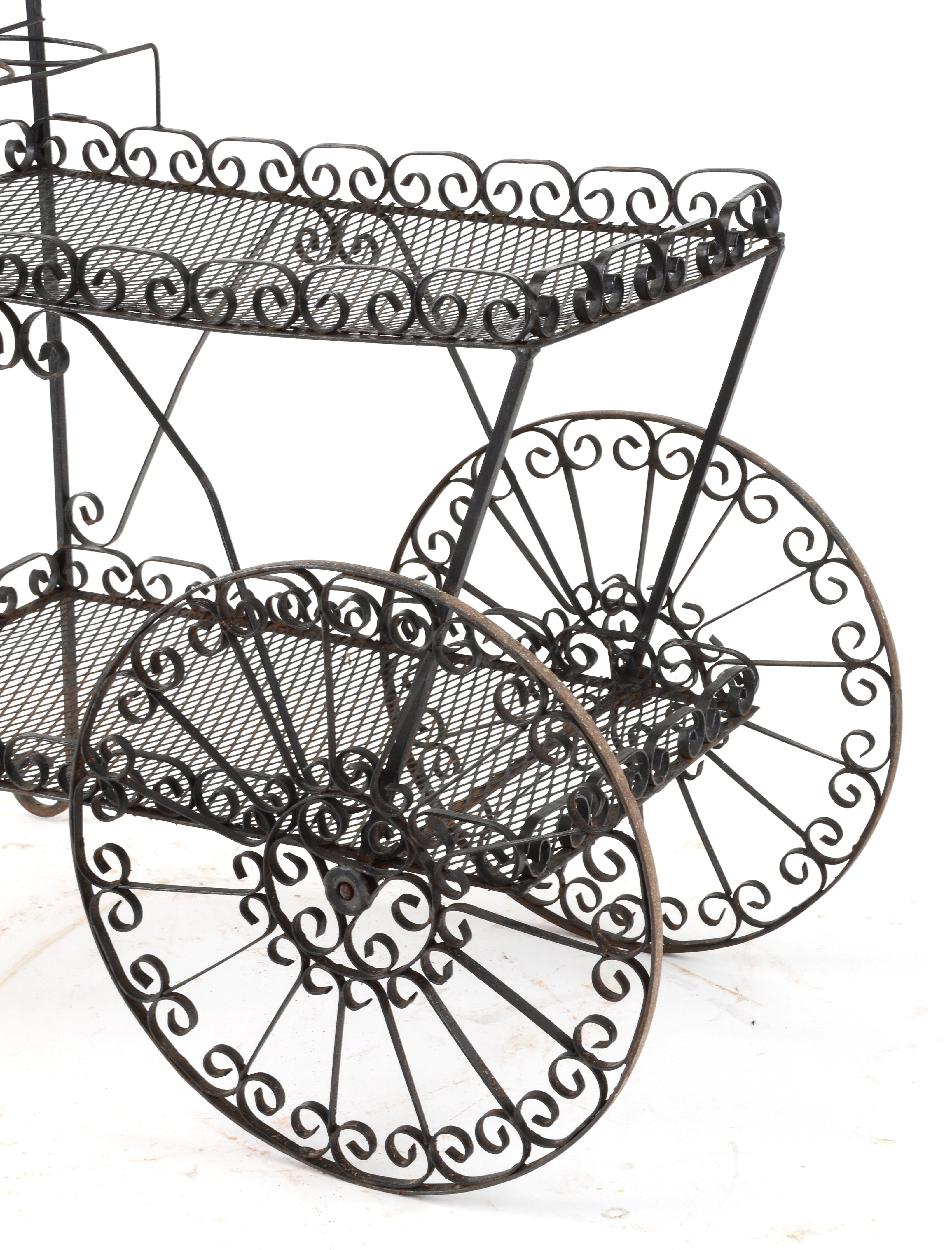 Wrought Iron Serving Cart EBTH