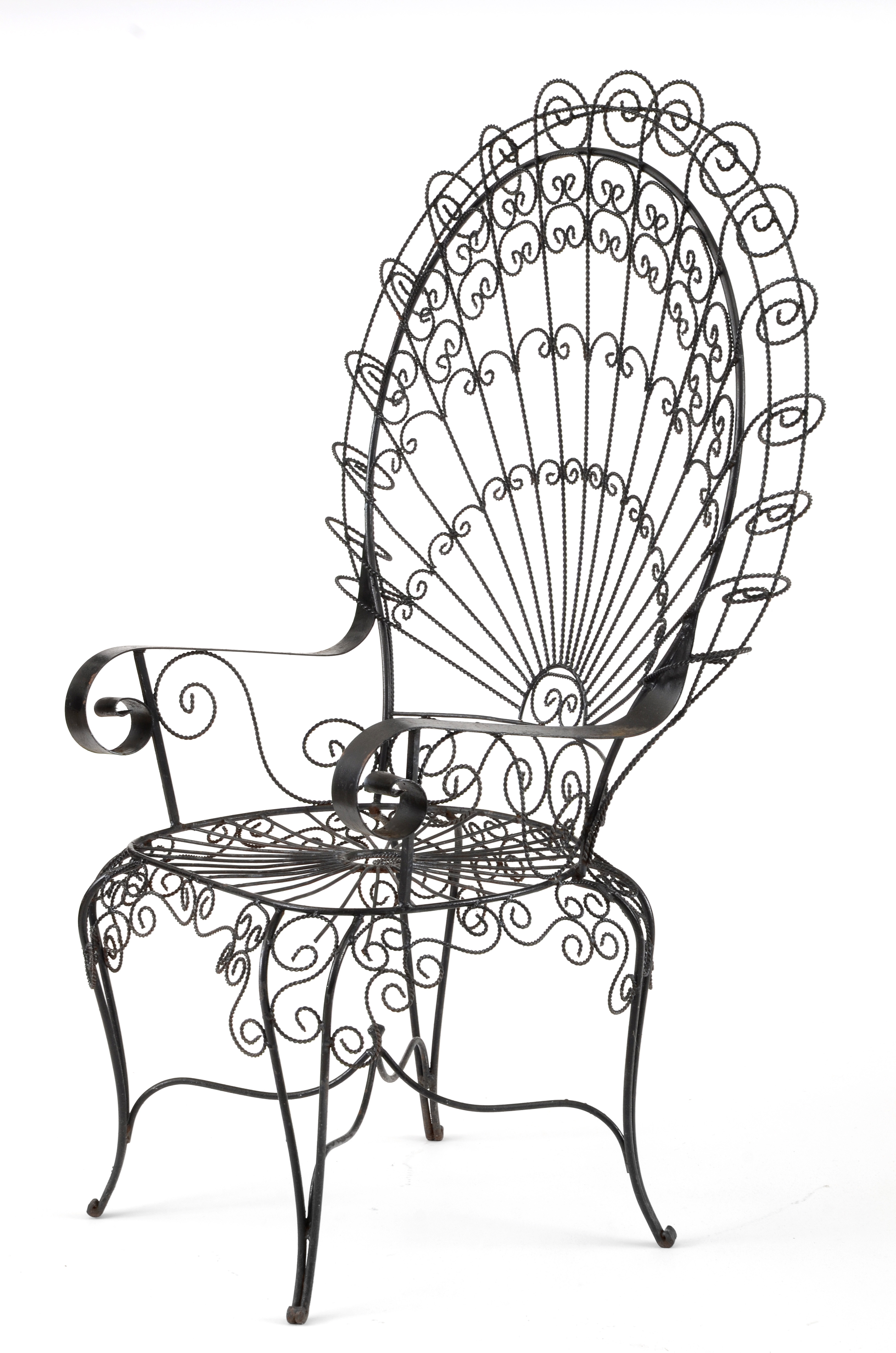 Wrought Iron Peacock Chair EBTH