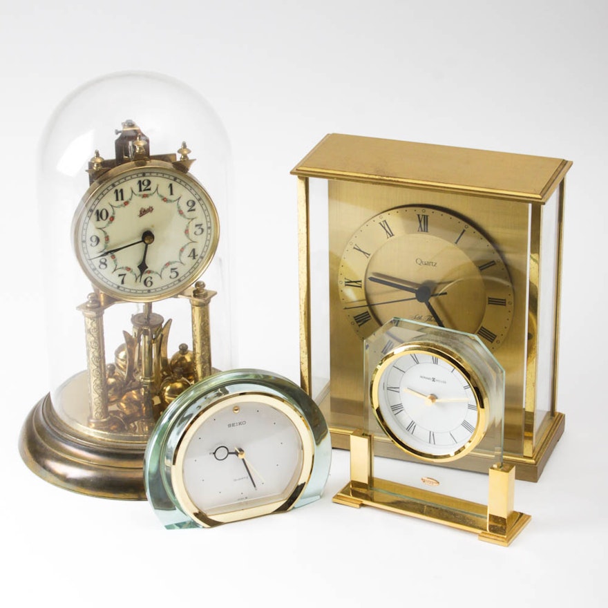 Desk Clocks Featuring Seth Thomas And Howard Miller Ebth