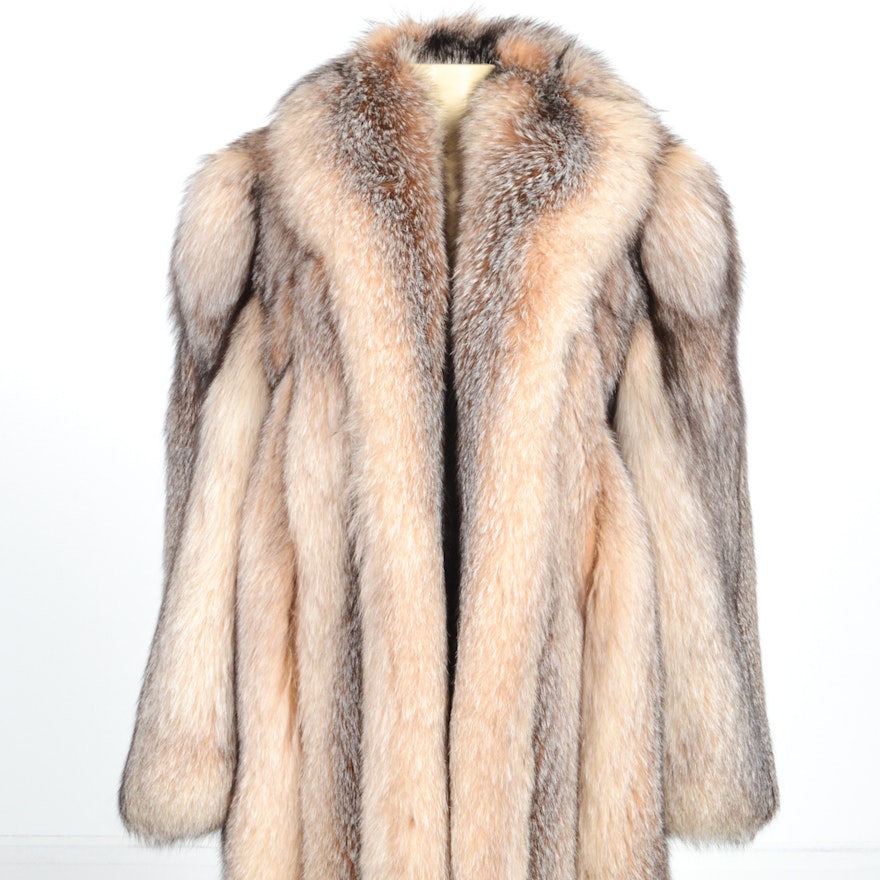 Ankle Length Crystal Fox Fur Coat | EBTH