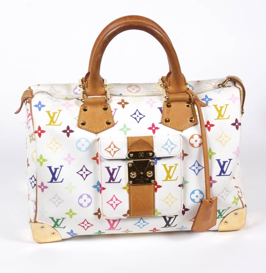 Louis Vuitton White Monogram Multicolore Speedy 30 Handbag : EBTH