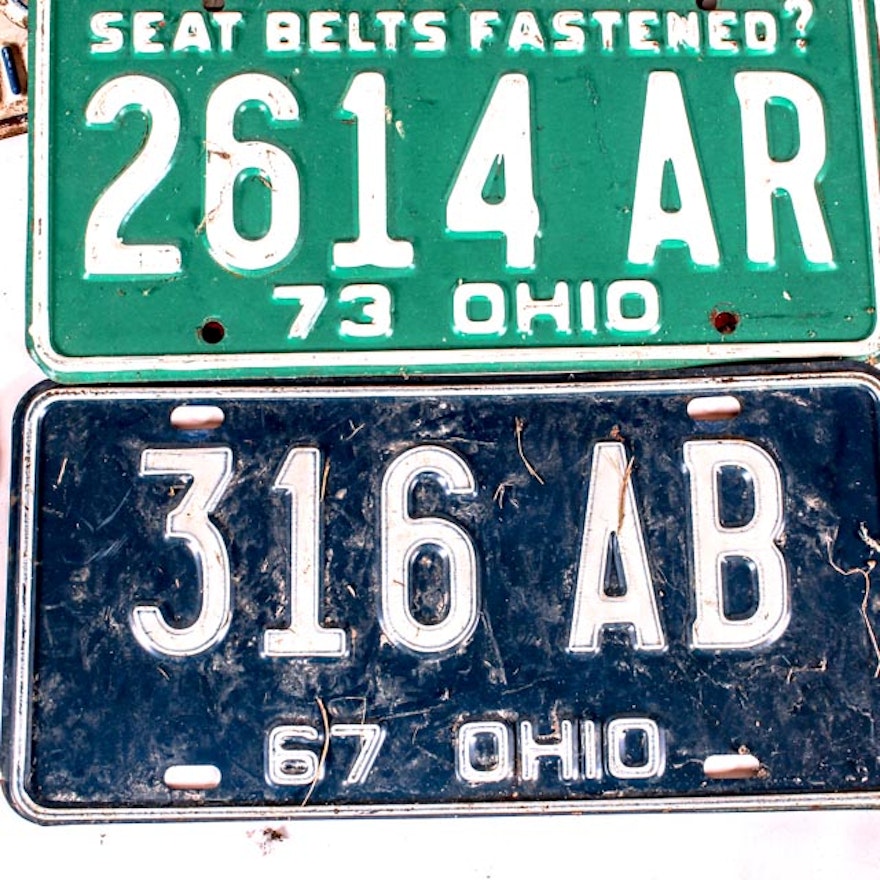 Large Collection of Vintage Ohio License Plates EBTH