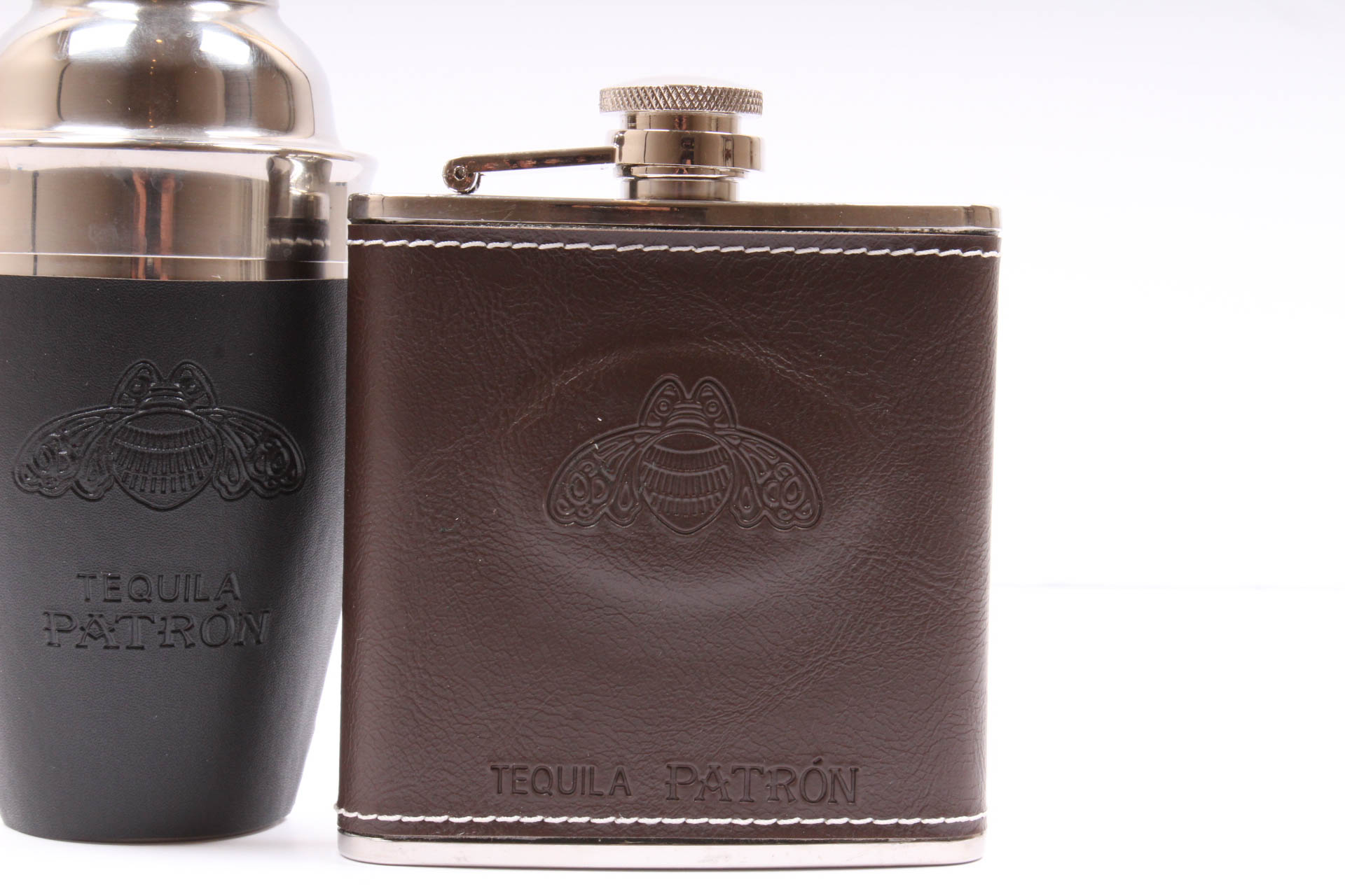 Tequila Patron Flask and Cocktail Shaker EBTH