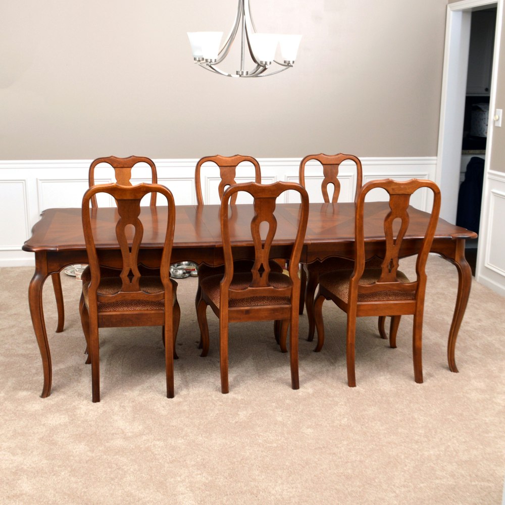 Ethan Allen Dining Table Set | EBTH