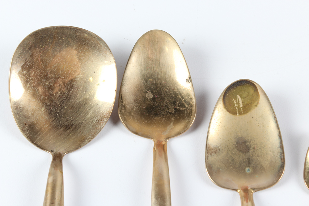 Vintage Siam Brass Flatware Set EBTH