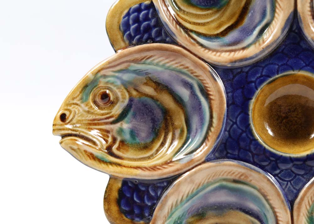 Vintage Majolica Oyster Plates EBTH