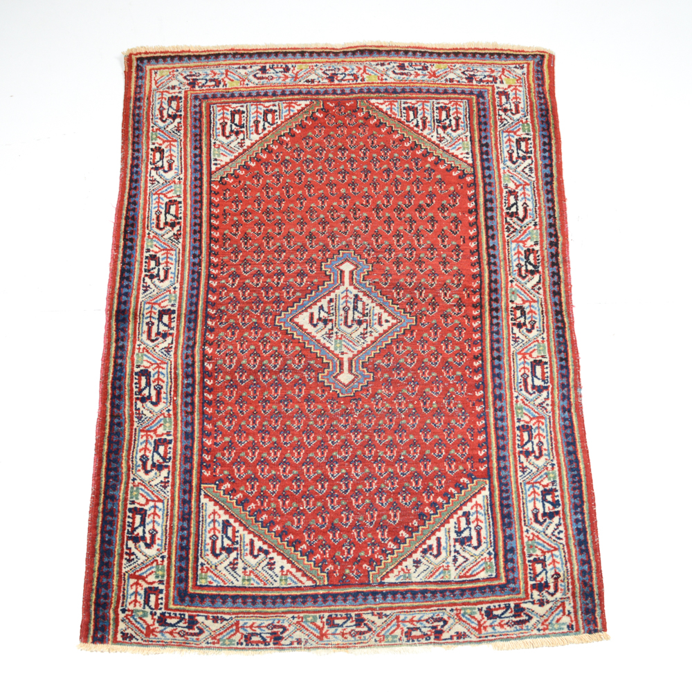 SemiAntique HandKnotted Persian Mir Serabend Area Rug EBTH